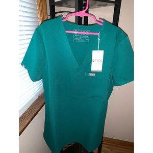FIGS hunter green Catarina scrub top